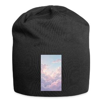 Background clouds Pink - Jersey-Beanie - Schwarz - Vorne