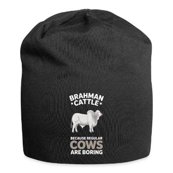 Brahman Cattle Cows Gifts - Jersey Beanie - black - Front