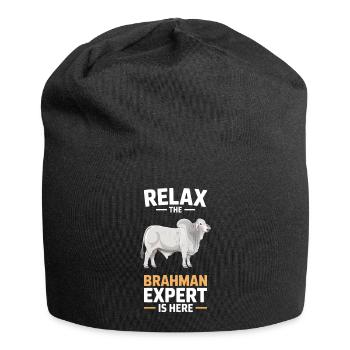 Dons des vaches Brahman Cattle - Bonnet en jersey - noir - Devant