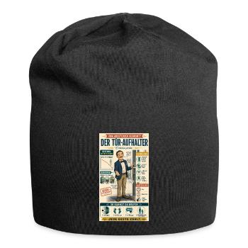 Der Tür-Aufhalter – jede Geste zählt - Jersey-Beanie - Schwarz - Vorne