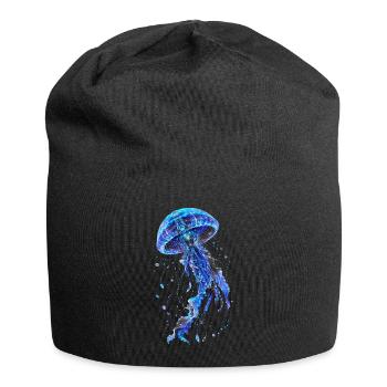 Méduse Bleue Étoilée - Bonnet en jersey - noir - Devant