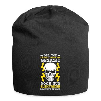 Elektriker Tod Lächelt Zurück - Jersey-Beanie - Schwarz - Vorne