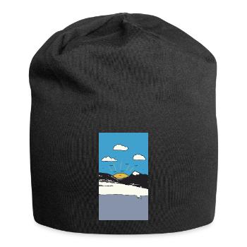 Sunrise over Bergen - Jersey Beanie - black - Front