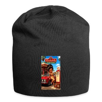 Gloria Pinup Cherry 50s Tankstelle – Kek-Ina - Jersey-Beanie - Schwarz - Vorne