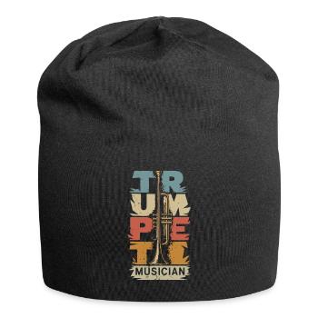 Music Trumpet Trumpet Player Musician Vintage - Jersey Beanie - black - Front
