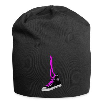 chucks - Jersey-Beanie - Schwarz - Vorne