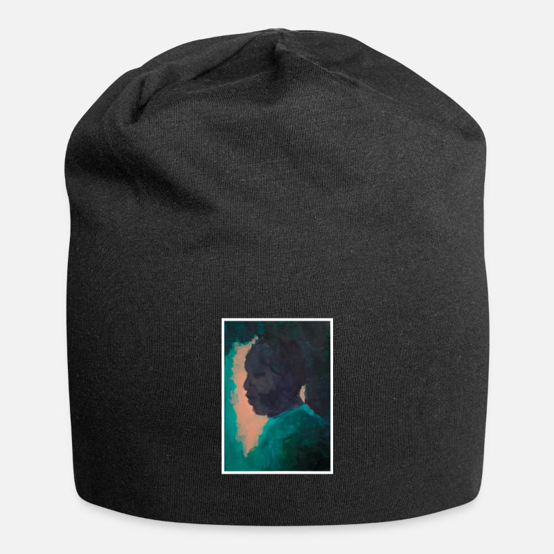 Reproduction d'art originale "héritier" - Bonnet en jersey - noir
