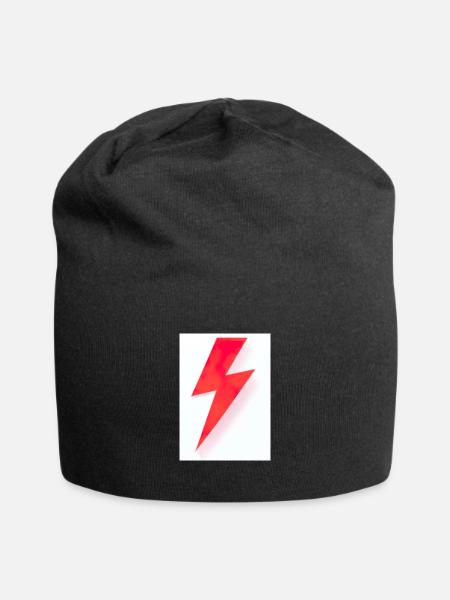Rote Blitze - Jersey-Beanie - Schwarz