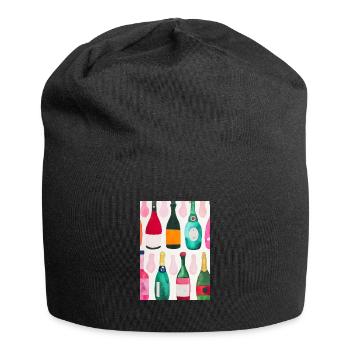 Flaschen-Muster-Malerei - Jersey-Beanie - Schwarz - Vorne