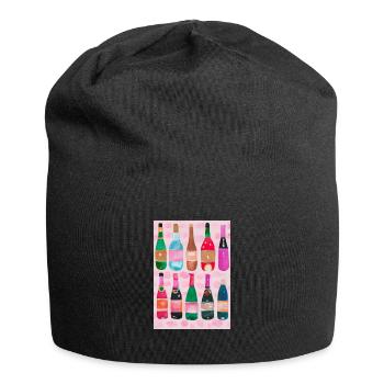Flaschen-Muster-Malerei - Jersey-Beanie - Schwarz - Vorne