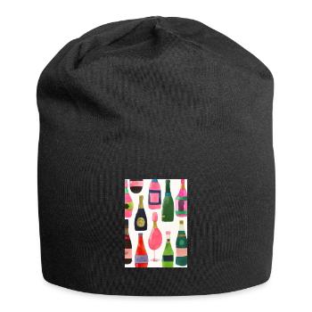 Flaschen-Muster-Malerei - Jersey-Beanie - Schwarz - Vorne