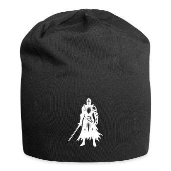 Ritter mit Schwert - Jersey-Beanie - Schwarz - Vorne