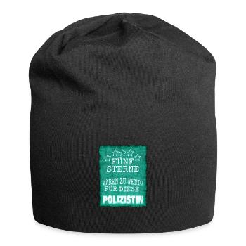 Polizistin - Jersey-Beanie - Schwarz - Vorne