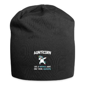 Aunticorn aunt unicorn birthday gift idea - Jersey Beanie - black - Front