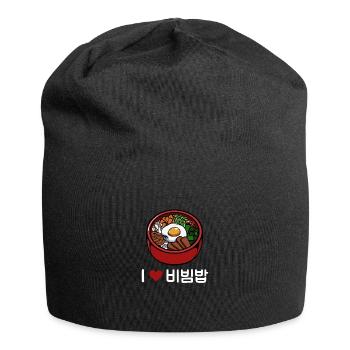 I Love Bibimbap Korean dish eat rice - Jersey Beanie - black - Front