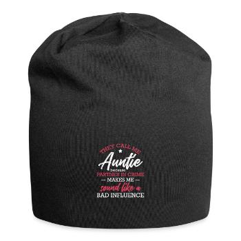 They Call Me Auntie Because Partner In Crime - Jersey Beanie - black - Front