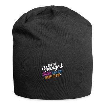 I'm The Youngest Sister Rules Don't Apply To Me - Jersey-Beanie - Schwarz - Vorne