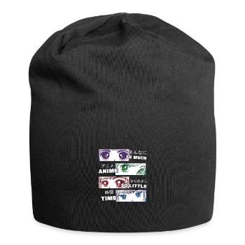 So Much Anime So Little Time - Manga Animes Japan - Jersey-Beanie - Schwarz - Vorne