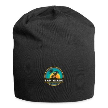San Diego CA California Van Life Surfer USA - Bonnet en jersey - noir - Devant