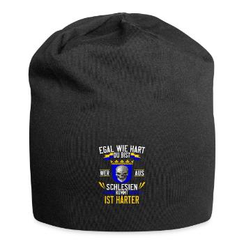 Schlesier Oberschlesien Schlesien Spruch Herren - Jersey-Beanie - Schwarz - Vorne