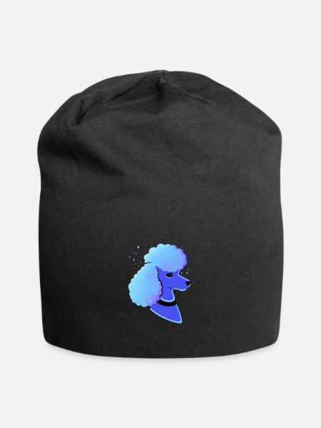 Vaporwave Pudel Hund Puppy - Jersey-Beanie - Schwarz