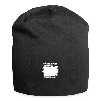 50. Geburtstag Mann Frau 50 Jahre Deko Lustig - Jersey-Beanie - Schwarz - Vorne