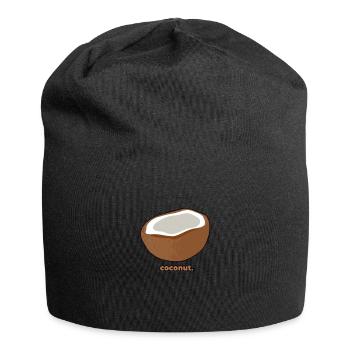 Kokosnuss | Kokos - Jersey-Beanie - Schwarz - Vorne