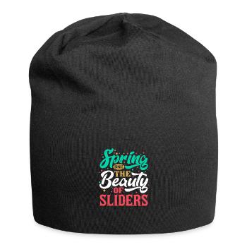 Le printemps apporte la beauté des curseurs - Bonnet en jersey - noir - Devant