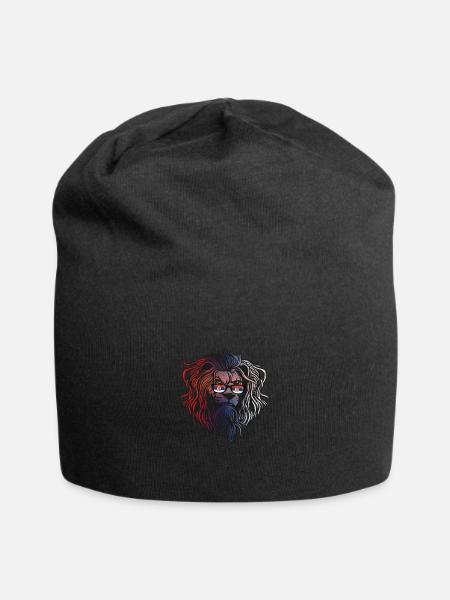 Serbien - Jersey-Beanie - Schwarz