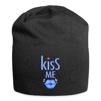 Fête pour l’homme Embrasse-moi - Bonnet en jersey - noir - Devant