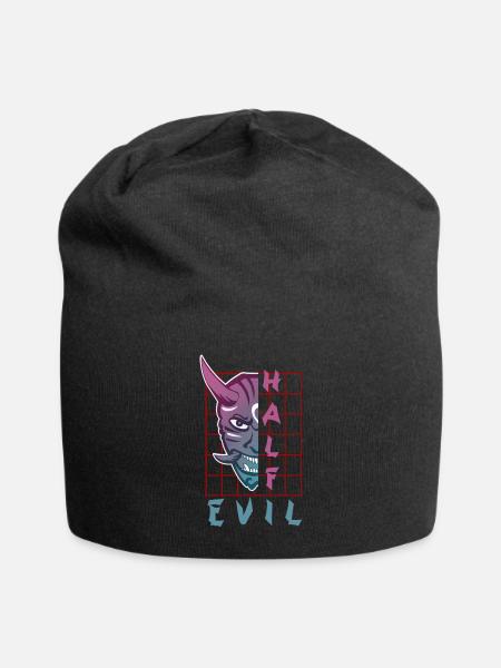 Oni Mask Japon Démon - Bonnet en jersey - noir