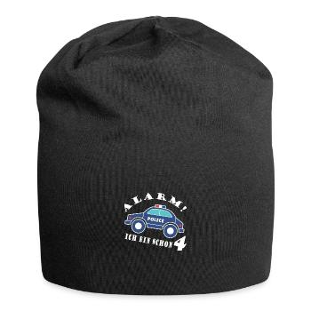Alarm ich bin schon 4 Polizei - Jersey-Beanie - Schwarz - Vorne