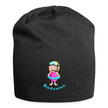 Badenixe - Schwimmerin - Jersey-Beanie - Schwarz - Vorne