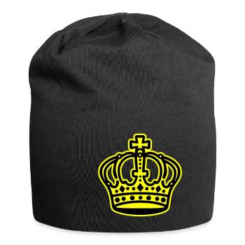 Krone Logo - Jersey-Beanie - Schwarz - Vorne