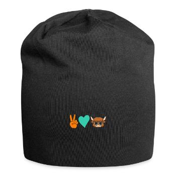 Büffel Rind Ochsen - Jersey-Beanie - Schwarz - Vorne