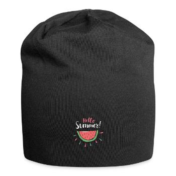 Hello Summer Melon Summer Design Gift Cool - Jersey Beanie - black - Front