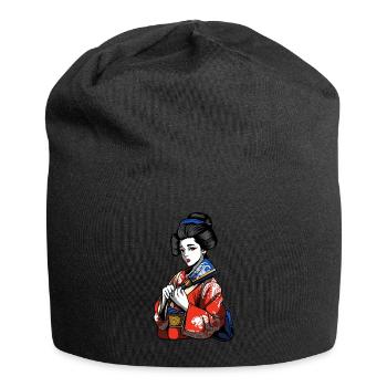 Japon Geisha - Bonnet en jersey - noir - Devant