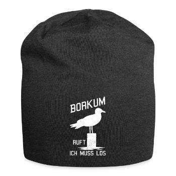 Borkum Ostfriesland Nordsee Möwe - Jersey-Beanie - Anthrazit - Vorne