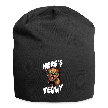 Zombie Teddy Halloween Monster Horror Knife - Jersey Beanie - black - Front