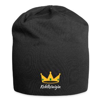 Kohlkönigin Grünkohl Kohlfahrt - Jersey-Beanie - Schwarz - Vorne
