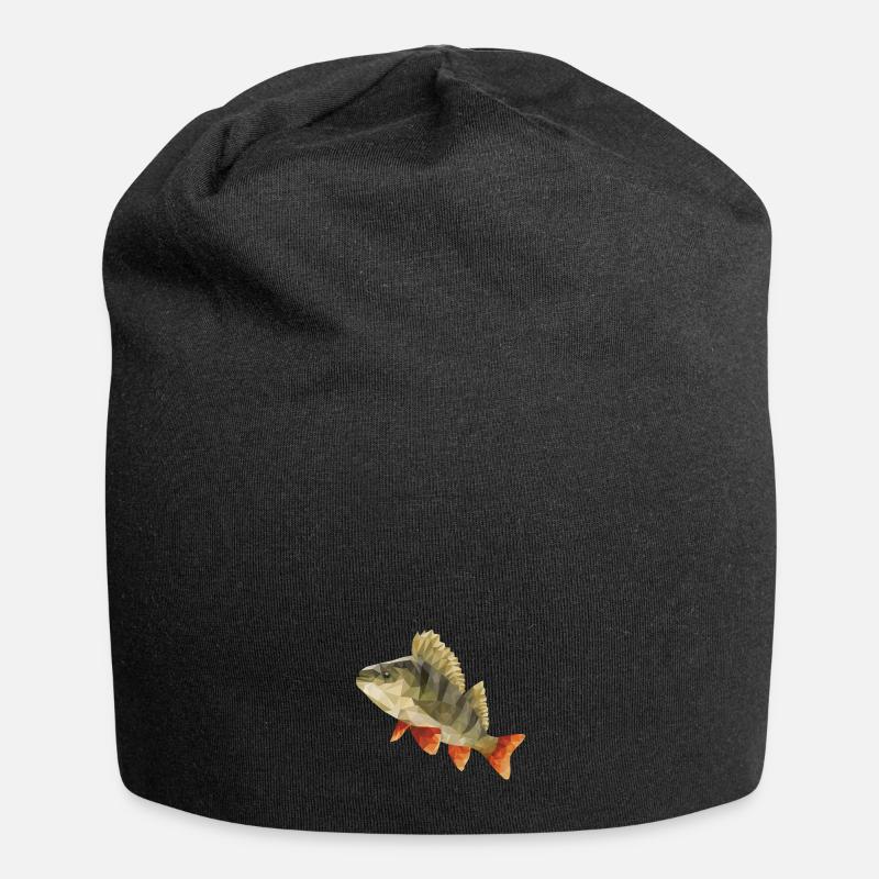 Perch fishing polygon - Jersey Beanie - black