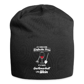 Wein Garten Gärtner Geschenk - Jersey-Beanie - Schwarz - Vorne
