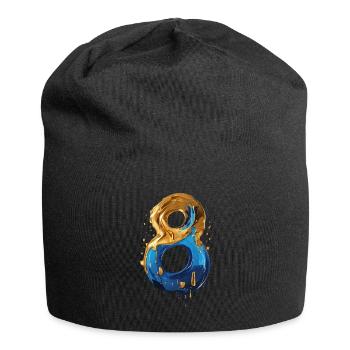 NO. 8 NUMBER 8 COOL 8TH BIRTHDAY - Jersey Beanie - black - Front