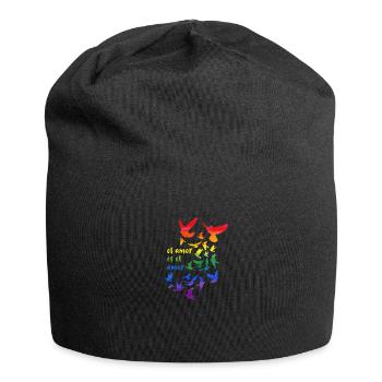 el amor es el amor,rainbow,deaf,birds - Jersey Beanie - black - Front