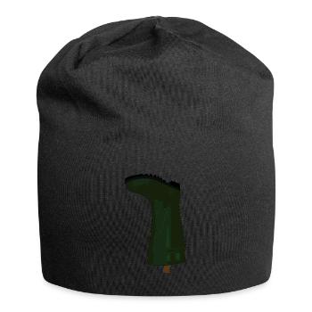 Rubber boots on the fence post is silent protest - Jersey Beanie - black - Front