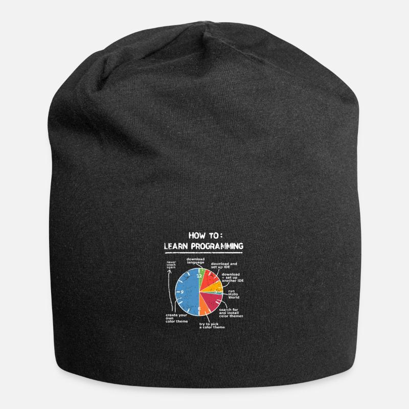 Programmieren lernen Programmierer Computer Nerd - Jersey-Beanie - Schwarz