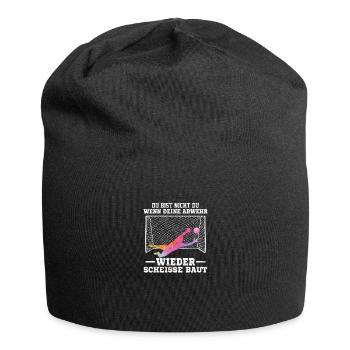 Torwart Torhüter Abwehr lustiger Spruch - Jersey-Beanie - Schwarz - Vorne