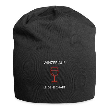 Winzer Wein Weinbauer Rotwein Geschenk - Jersey-Beanie - Schwarz - Vorne