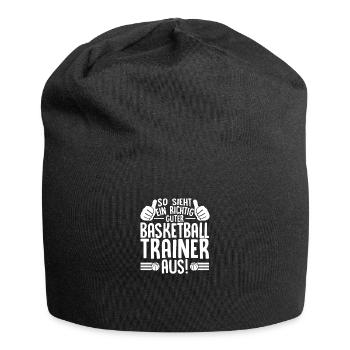 So sieht ein richtig guter Baskettball Trainer aua - Jersey-Beanie - Schwarz - Vorne