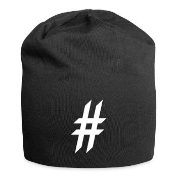 Hashtag # - Bonnet en jersey - noir - Devant